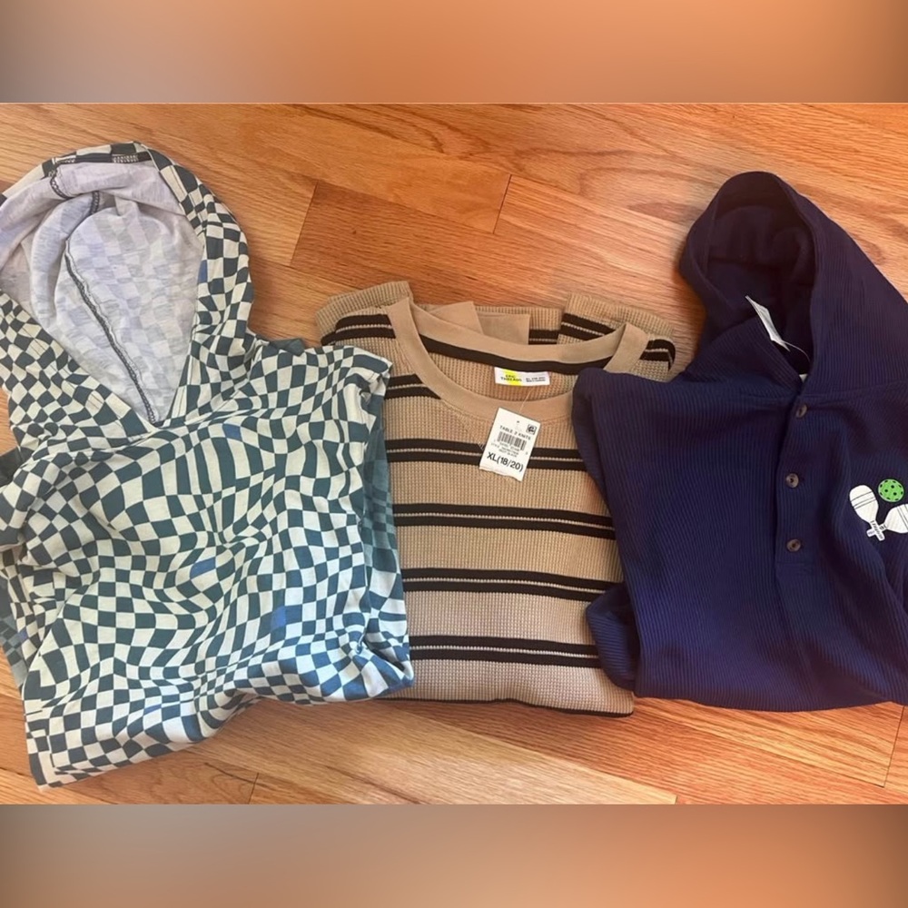 NWT boys XL 18 lot of 3 long sleeve shirts
